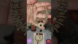 Traditional + Royal Look 😍 Matt Finish A.D Necklace Set  | Wedding Wear 💍 #shorts #trending
