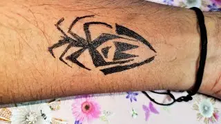 Easy spider tattoo trick by pen//#tattoo