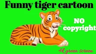 Tiger Cartoon Green Screen |Funny Tiger Animation |4K VFX Character |Free Download |Jadui Parda