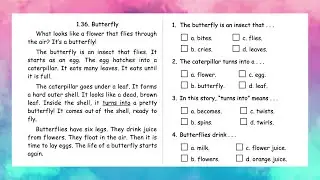 1.36 | Butterfly | Reading Skills | Grade 1 | All English 4U