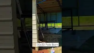 30x30 Pole Barn - Enclosed with sheet metal.  Custom built metal buildings/carports.