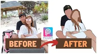 How to draw cartoon portrait| turn your picture into a cartoon| PICSART TUTORIAL|Customized Stickers