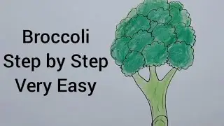 How to Draw a Broccoli 🥦 | Easy Step-by-Step Drawing#BroccoliDrawing#EasyDrawing#Shorts #KidsDrawing
