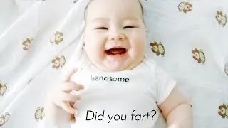 Farting baby? Happy baby! Baby farts 混血宝宝Pary哥放屁了。