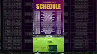 TATA WPL 2025 SCHEDULE 🏆🏏😱#cricket #cricketlover #ipl #cricketfans #trending #top #reels #shortvideo