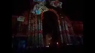 Circo de Luz espet&aacute;culo multim&eacute;dia de Natal no Terreiro do Pa&ccedil;o, Lisboa.