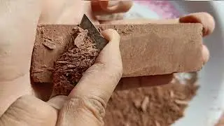 Red slate bar cleaning video #slatepencil#slateitems#redslatebar#redslate #redslatepencil #scraping