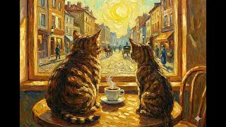 Tabby Café Ambience Music : 1H Storybook Piano & Strings | Gentle Cinematic Journey