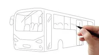 How To Draw a Busy Easy | Easy Way To  Draw a Bus