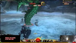 Guild Wars 2 - Condition Thief vs Champion Ice Wurm solo.