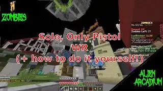 Hypixel Zombies | How I got WR (speedrun.com) in Alien Arcadium Solo Pistol Only Challenge