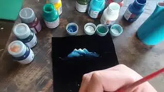 Pintando sobre tela gamuza 🤗