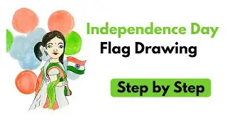 15 August Drawing🇮🇳| Independence Day Special Art Tutorial | Easy Indian Flag Drawing Step-by-Step🇮🇳