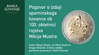 Pogovor o izdaji spominskega kovanca ob 100. obletnici rojstva Mikija Mustra