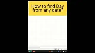How to find any Day from any date in Excel 📚 💡#excel #trends #viral