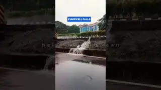 Pumpwell becomes falls in highway road due to heavy rain |Mangalore rain updates #rain #mangalore