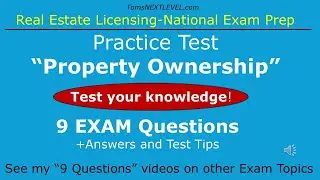 Practice Exam! 9 Property Ownership qus. #exampreparation #exam #realestate #realestateexamprep