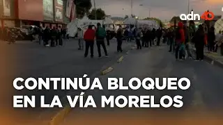 Se cumple 12 horas de bloqueo por parte de trabajadores del municipio de Ecatepec