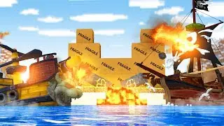 Minecraft | BOX FORT DEMOLITION CHALLENGE! (Pirate Desert Islands)