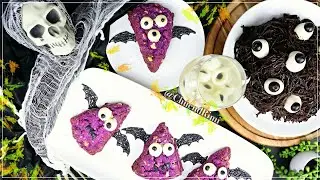 Top 3 Halloween Ideas - Ube Chocolate Chip Scones, Black Pasta, Coconut Boba Drink | Chue and Rimi