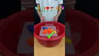 TRY TO GUESS HOW MANY TISSUE PAPER IT TOOKS! #satisfying #experiment #water #asmr