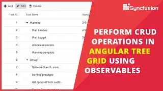 Perform CRUD Operations in Angular Tree Grid Using Observables
