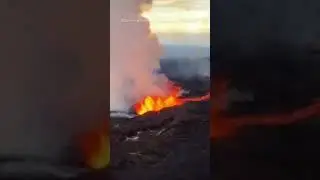 Lava flows from dominant fissure on Mauna Loa