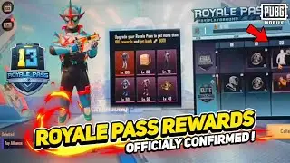 PUBG MOBILE SEASON 13 ROYALE PASS REWARDS FREE PASS + PAID PASS LEVEL 1-100 OFFICIALLY LEAKED !