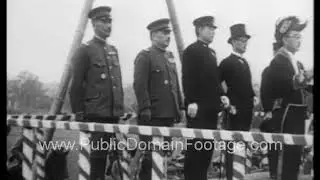 Japanese Emperor Hirohito 31st birthday and terror attack 1932 archival footage