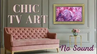 Pink & Lilac Abstract Art | Chic TV Art Background - No Sound , No Ads