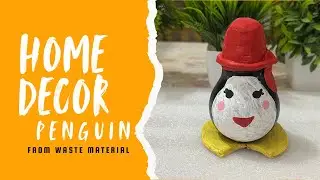 🐧 &ldquo;Adorable Penguin from Waste bulb💡 &mdash; Unique DIY Home Decor Idea!&rdquo; @Deepalidangivlogs  #penguin #diy