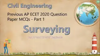 AP ECET 2020 MCQs || Civil Engineering || Surveying (Sur-I, II) || Part 1 #apecet2025
