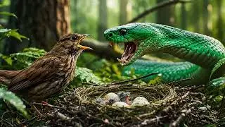 Snake Attacks Birds in Nest | Wild Predator vs Prey Encounter