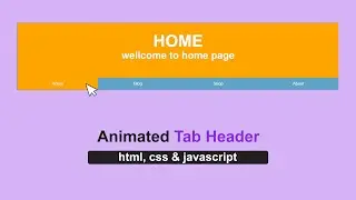 Responsive Tab Header Using HTML, CSS & JavaScript