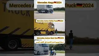 Epic Automatic Braking Test! Mercedes vs Hino Toyota vs Volvo Truck#shorts #shortvideo