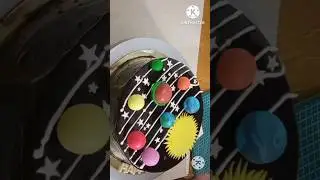 Fondant se bnaya solar system cake shorts #shortsviral #shortsfeed #shorts