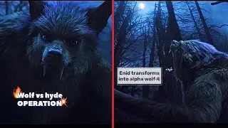 Enid transforms into Alpha wolf 🐺 | Enid vs Hyde | #wednesday #netflix 