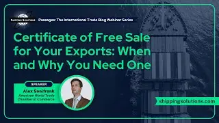 Certificate of Free Sale for Your Exports: When and Why You Need One [Webinar]