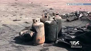 Misterbianco, panineria ambulante in fiamme: esplodono bombole di gas