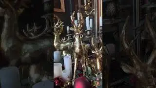 Our First Traditional Christmas Setup: Sideboard Magic with Gilded Mirror & Twinkling Decor!