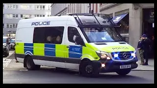 2X London Metropolitan Police Riot Vans Responding