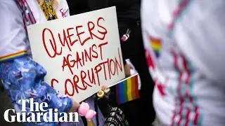 'Stop the hypocrisy': LGBTQ+ activists protest at Fifa museum before World Cup