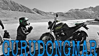 BIKE TRIP TO GURUDONGMAR FROM LACHEN || NORTH SIKKIM || YAMAHA FZS V.2 ||FROZEN LAKE||RWS