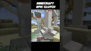 Minecraft Epic Clutch Moment #minecraft #minecraftshorts #wizardgaming #gaming 4 Killstreak
