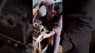 Young Guy Making a Kitchen Use Basket With Iron Strip