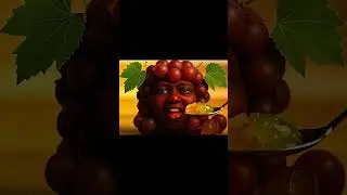 Ruby Roman Grapes Eats Itself  Surreal 8K Macro ASMR #googleveo3 #asmr #shorts