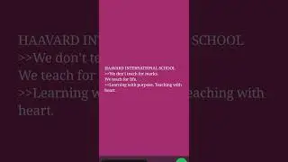 #haavard #education #schooladmission #Play Group to X