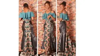 kata & kushona | skirt ya pande sita ya hips yenye mkia| cutting & sewing six pieces skirt with tail