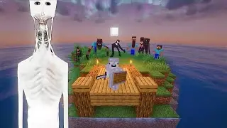 Выжить в игре «Мальчик и ванна» на острове в Minecraft
