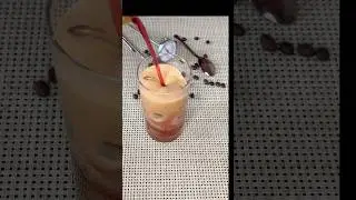 Frothy cranberry iced coffee at home